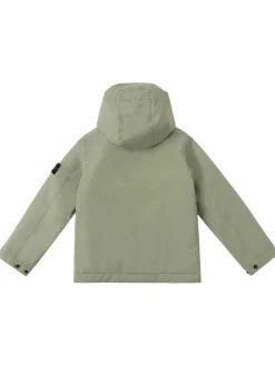 Giacca in softshell di poly con cappuccio