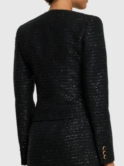 Giacca in tweed con paillettes