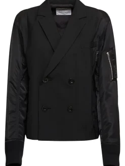 Giacca in twill di nylon