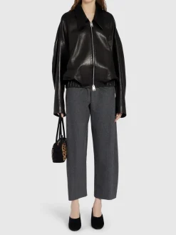 Giacca Odin in pelle con zip