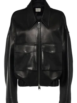 Giacca Owey in pelle con zip