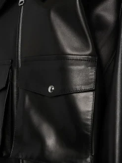 Giacca Owey in pelle con zip
