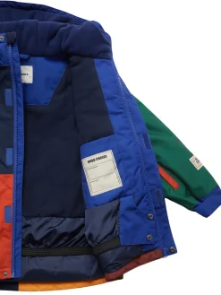 Giacca sci in nylon riciclato color block