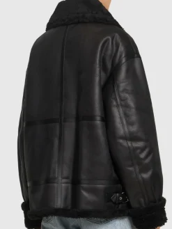 Giacca unisex loose fit in shearling