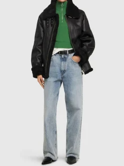 Giacca unisex loose fit in shearling