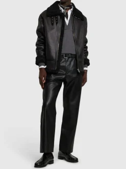 Giacca unisex loose fit in shearling