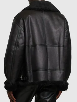 Giacca unisex loose fit in shearling