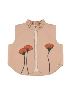 Gilet Poppy in lino ricamato
