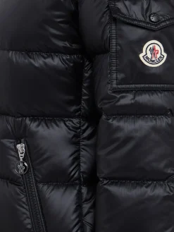 Glesse hooded nylon down jacket