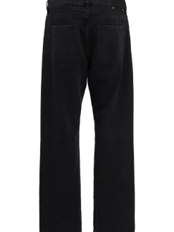Golden loose cotton skate jeans