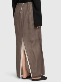 Gonna lunga in organza di cotone Zaira