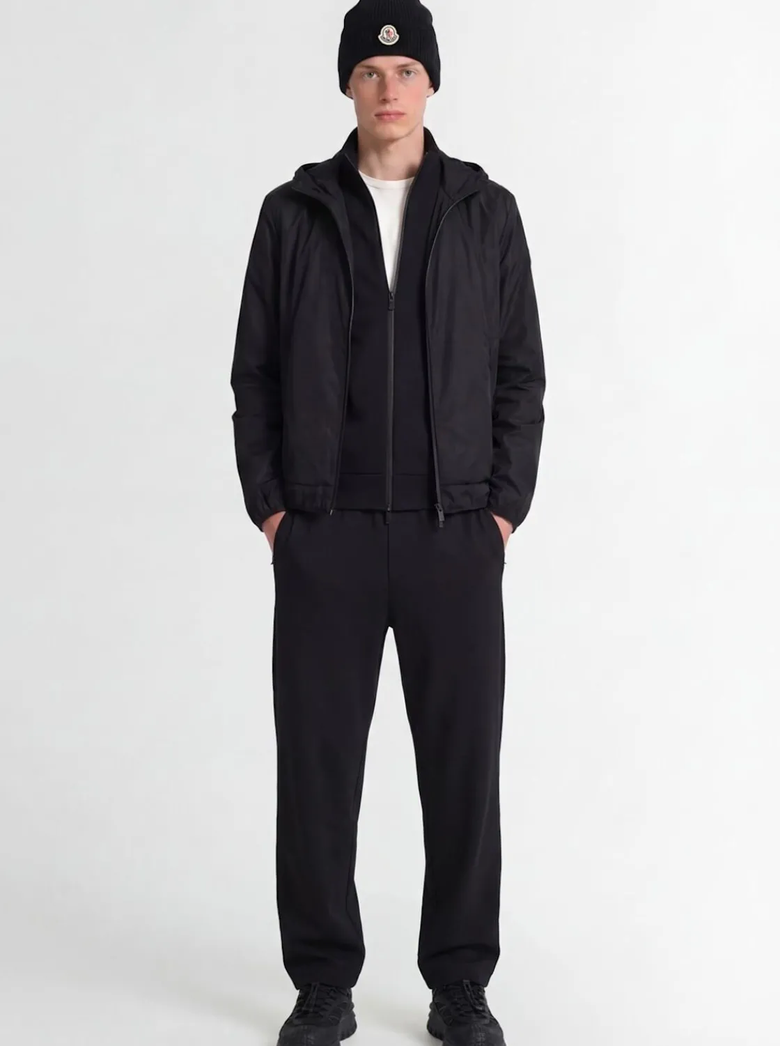 Granier nylon hooded windbreaker