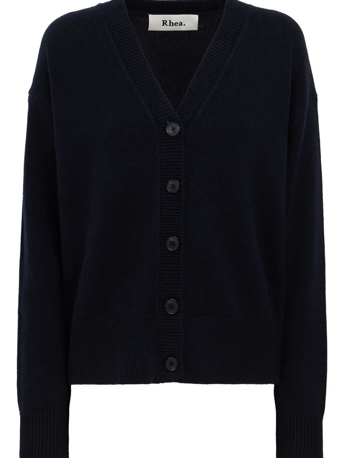Heavy wool V-neck cardigan