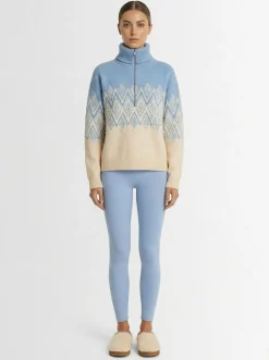 Hedda Fairisle half-zip sweater