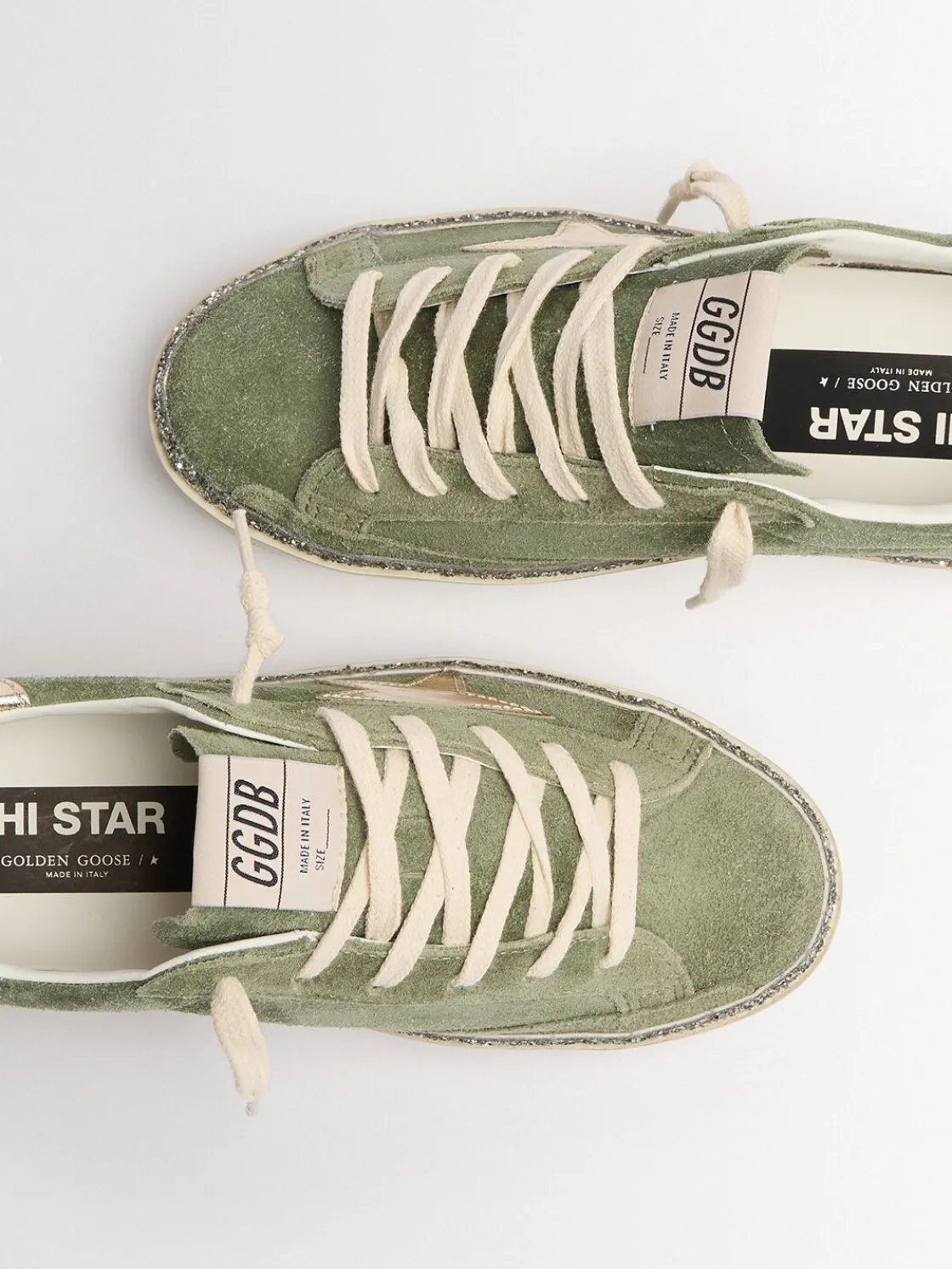 Hi Star waxed suede sneakers