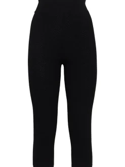Honeycomb knit stretch viscose pants