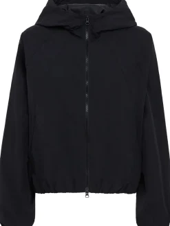 Hooded lightweight taffeta jacket