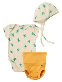 Hopping Frog printed cotton blend set