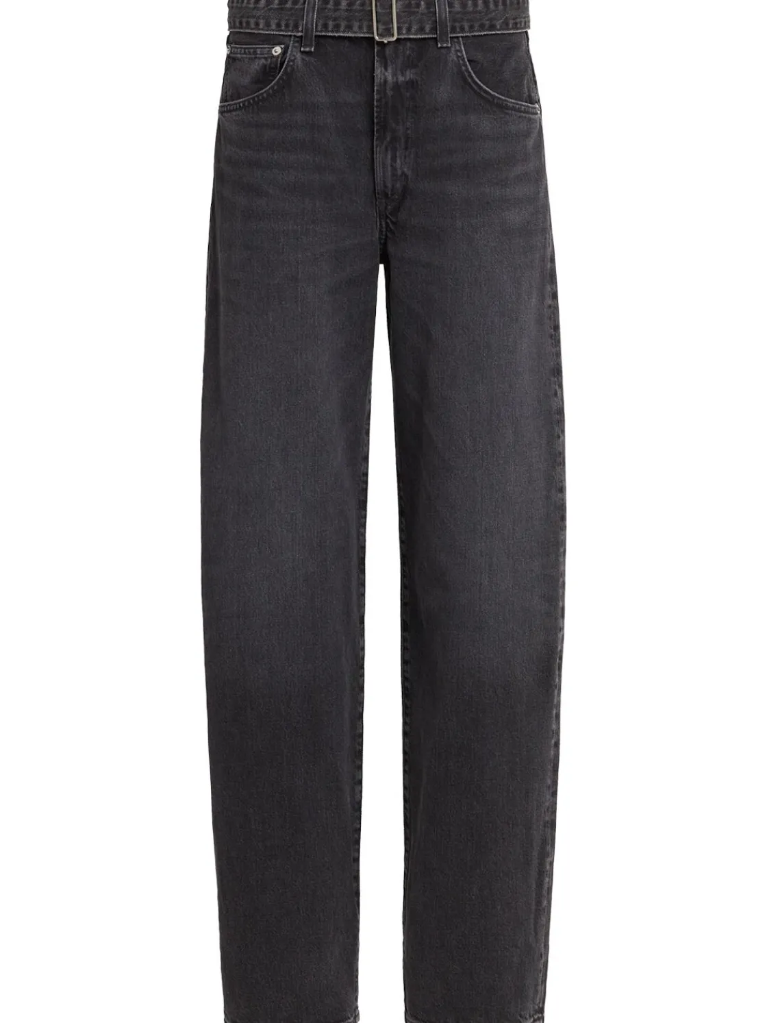 Jeans ampi vita media con risvolto