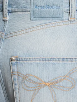 Jeans baggy Picko a vita media in denim accoppiato