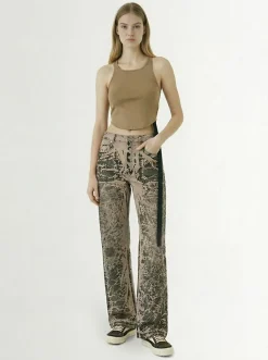 Jeans baggy vita media Geth in denim