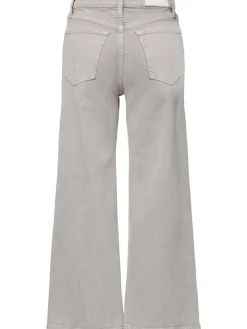 Jeans cropped vita alta e gamba ampia