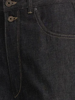 Jeans dritti vita alta in denim