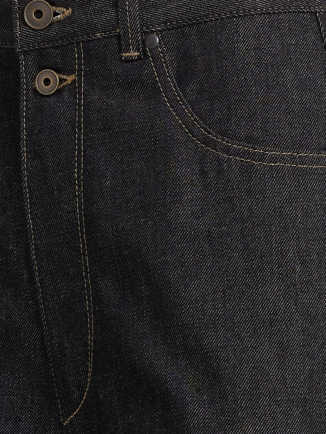 Jeans dritti vita alta in denim