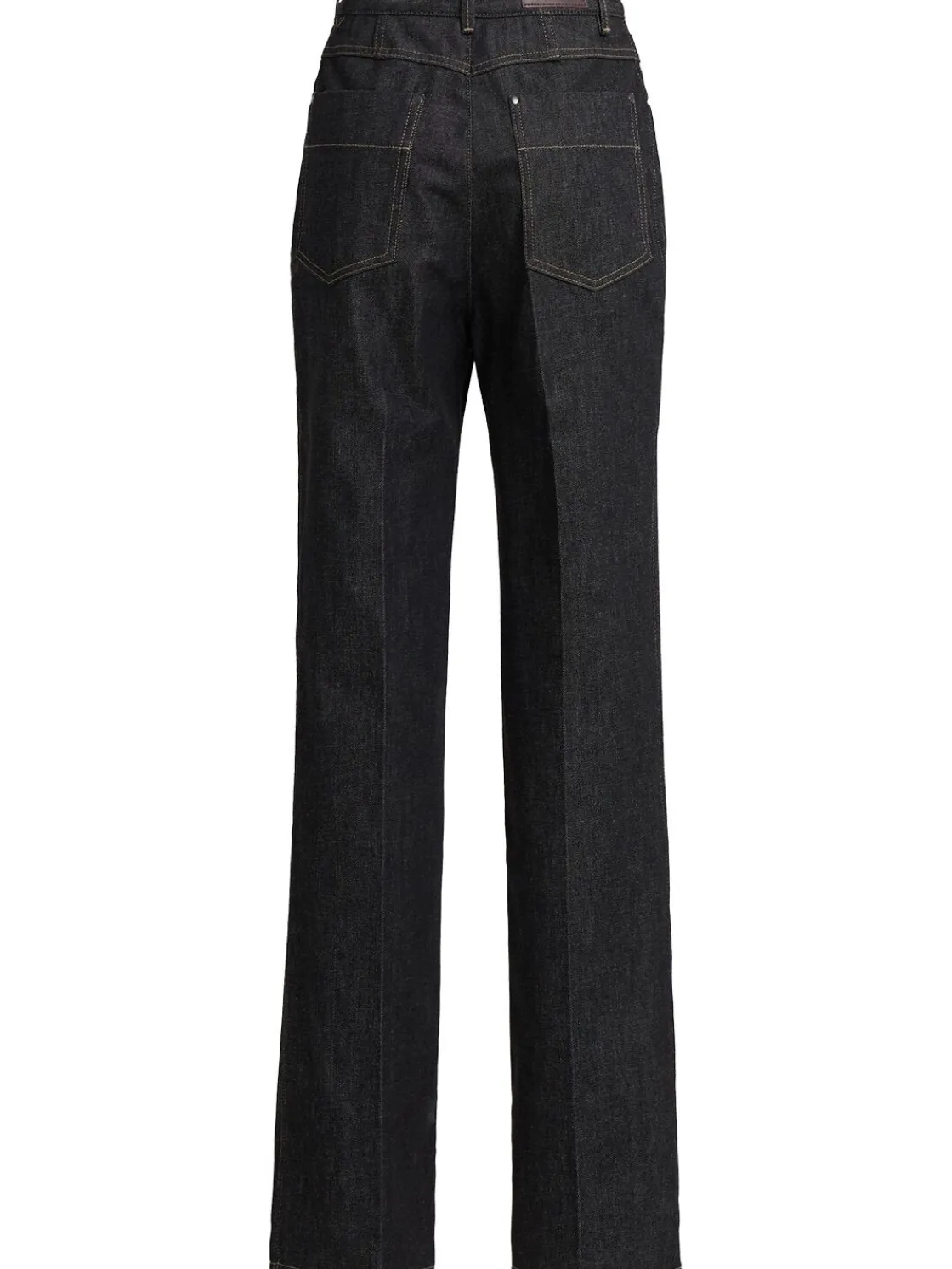 Jeans dritti vita alta in denim