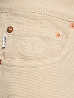 Jeans dritti vita alta Paso in denim