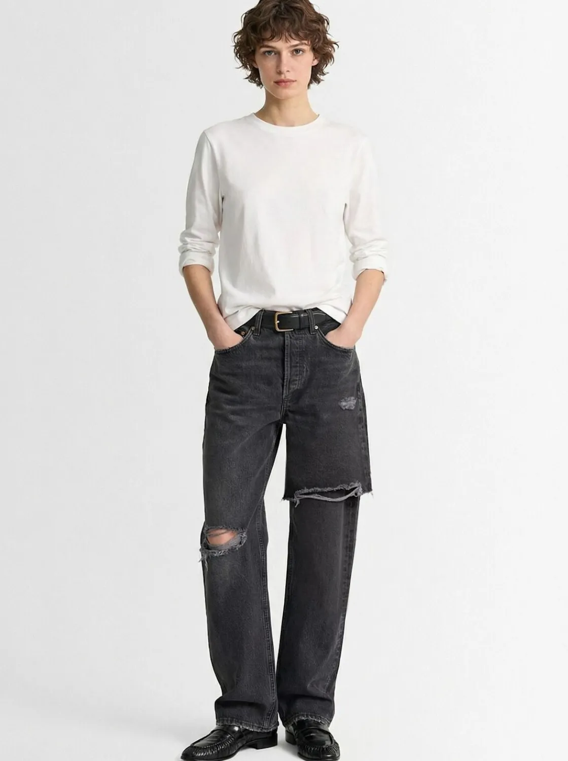 Jeans dritti vita media Amryn