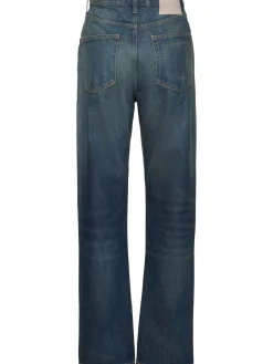 Jeans larghi vita alta