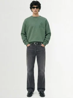 Jeans relaxed fit in denim di cotone