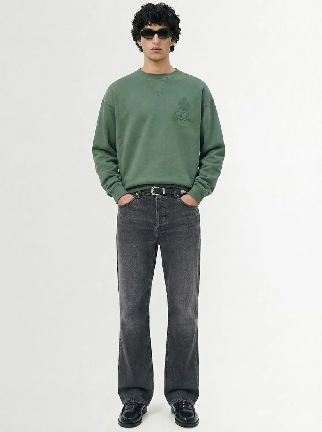 Jeans relaxed fit in denim di cotone
