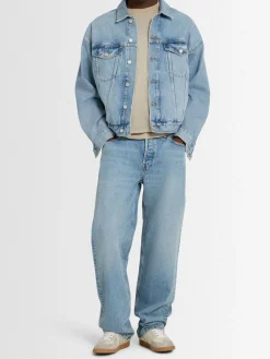 Jeans relaxed fit in denim di cotone