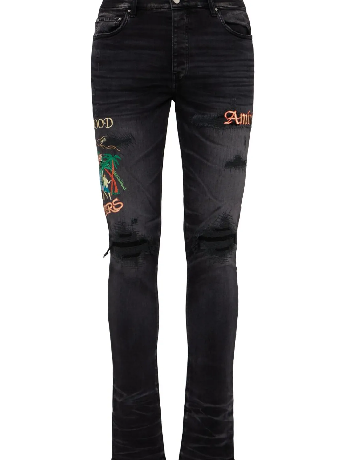 Jeans skinny ricamati Sinners