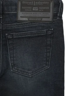 Jeans svasati in cotone stretch stonewashed