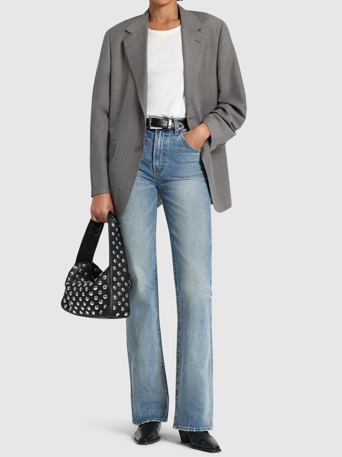 Jeans svasati Joan vita alta in cotone