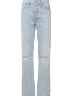 Jeans vita alta loose fit 90s distressed