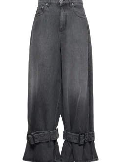 Jeans vita media boyfriend fit con fibbie