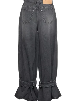 Jeans vita media boyfriend fit con fibbie