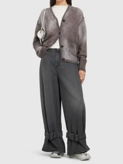 Jeans vita media boyfriend fit con fibbie