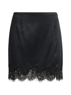 Juliet lace & satin slip skirt
