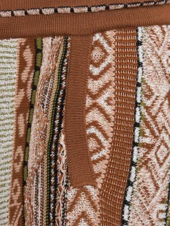 Knitted cotton blend shorts