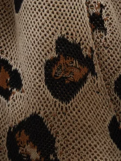 Knitted cotton blend zip-up hoodie