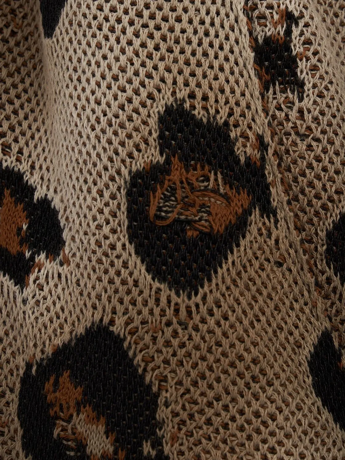 Knitted cotton blend zip-up hoodie