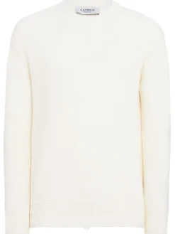 Knitted cotton crewneck sweater