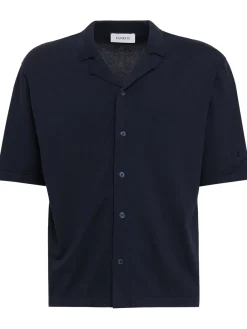 Knitted cotton polo shirt
