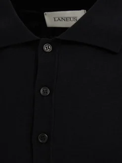 Knitted cotton polo shirt