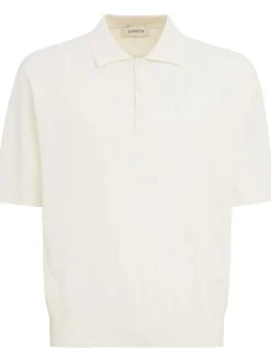Knitted cotton polo shirt